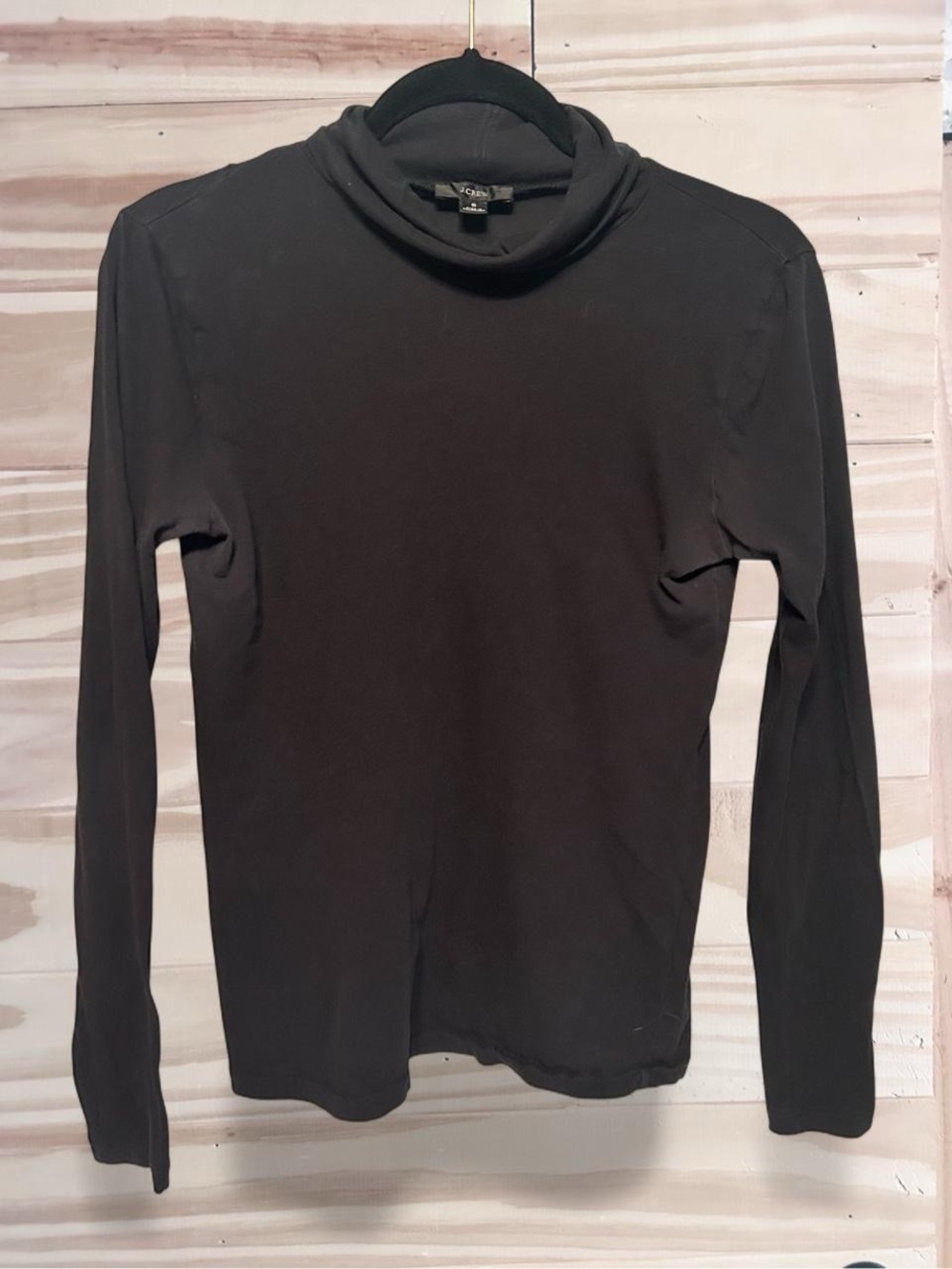 J.Crew black Perfect-fit ribbed turtleneck size. s